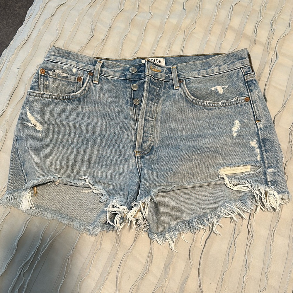 Agolde Parker distressed Jean shorts